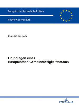 cover image of Grundlagen eines europaeischen Gemeinnuetzigkeitsstatuts